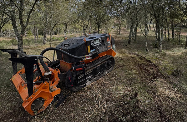 Réduction des végétaux pour gestion des déchets et terrains propres.